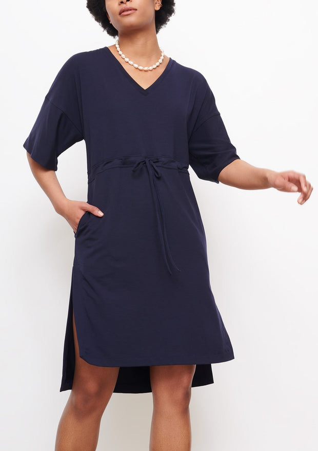 cashmere-mix-cooling-breathable-cucumber-clothing-drawstring dress