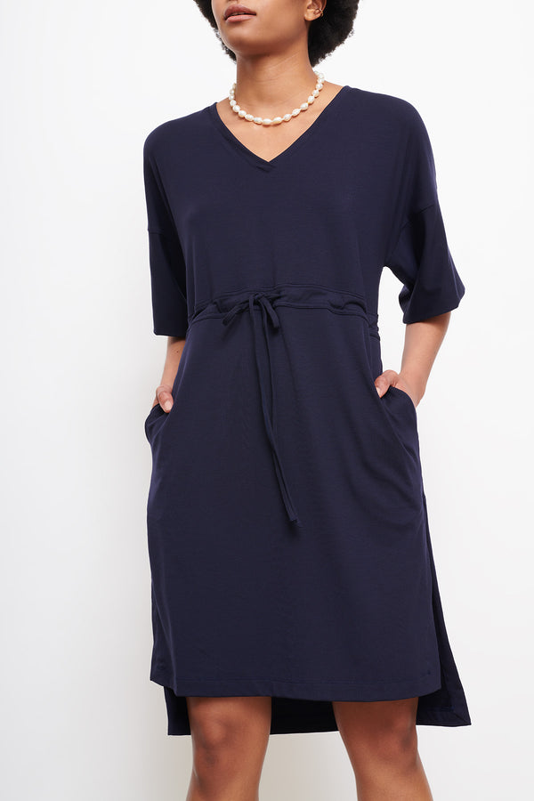 cashmere-mix-cooling-breathable-cucumber-clothing-drawstring dress