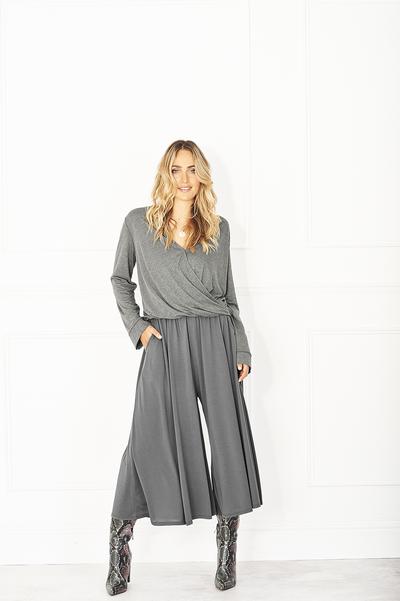 Stone Wide Leg Culottes in 37.5® Technology Jersey