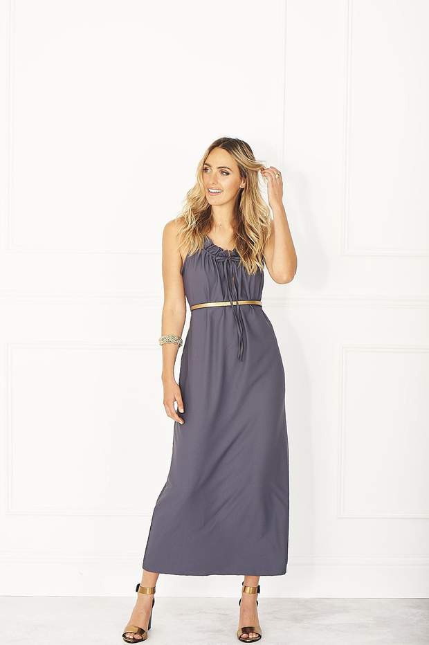 Slate Ruffle Dress